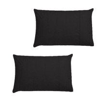 Housse de coussin 100% coton noir